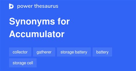 accumulator synonym